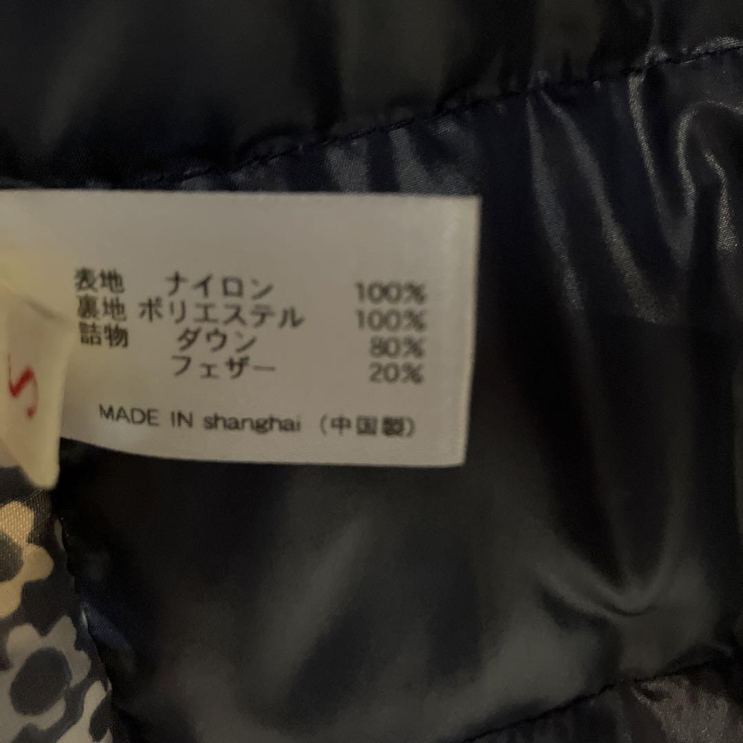 ボヘミアンズ　ネイビー ダウンダッフルコート 裏地フラワー