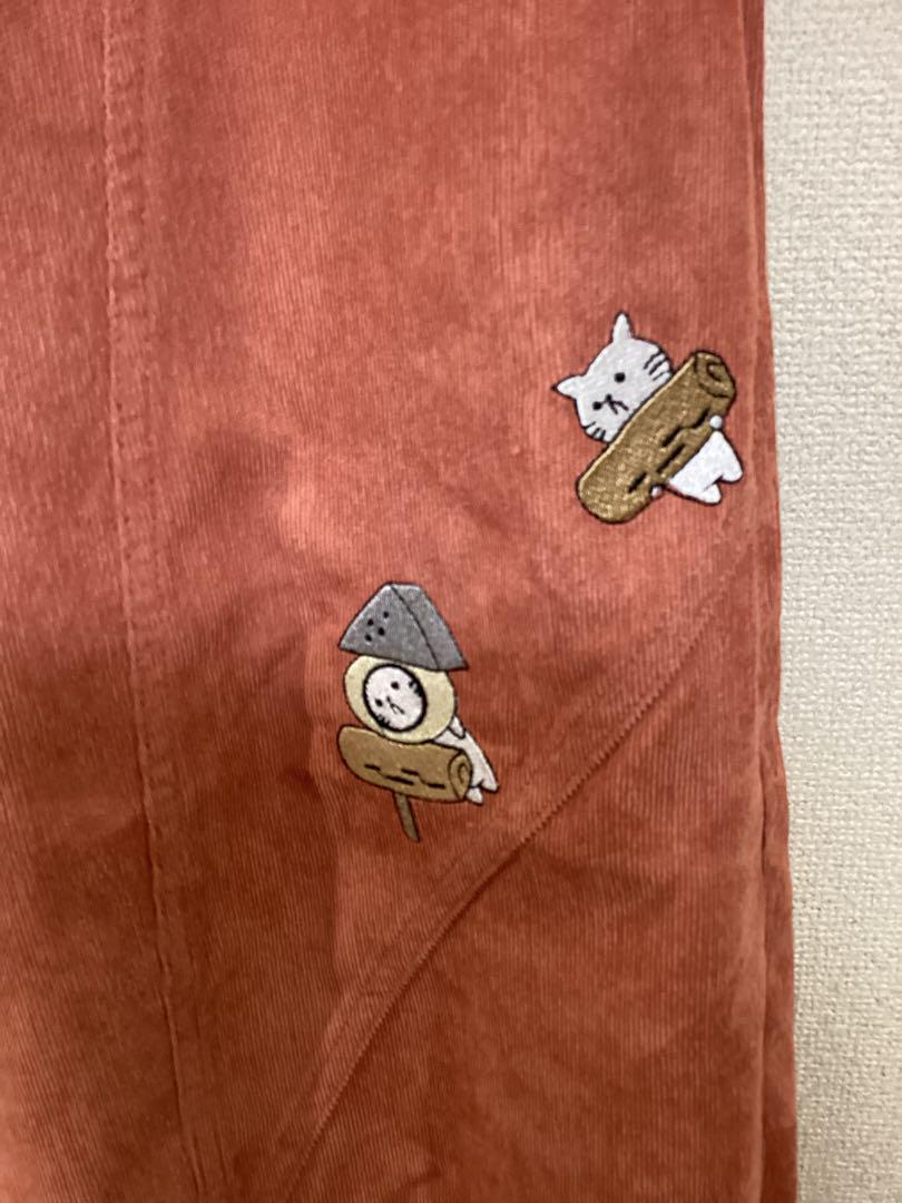 【パリティ】ネコおでん刺繍パンツ【土日限定500円割引中】