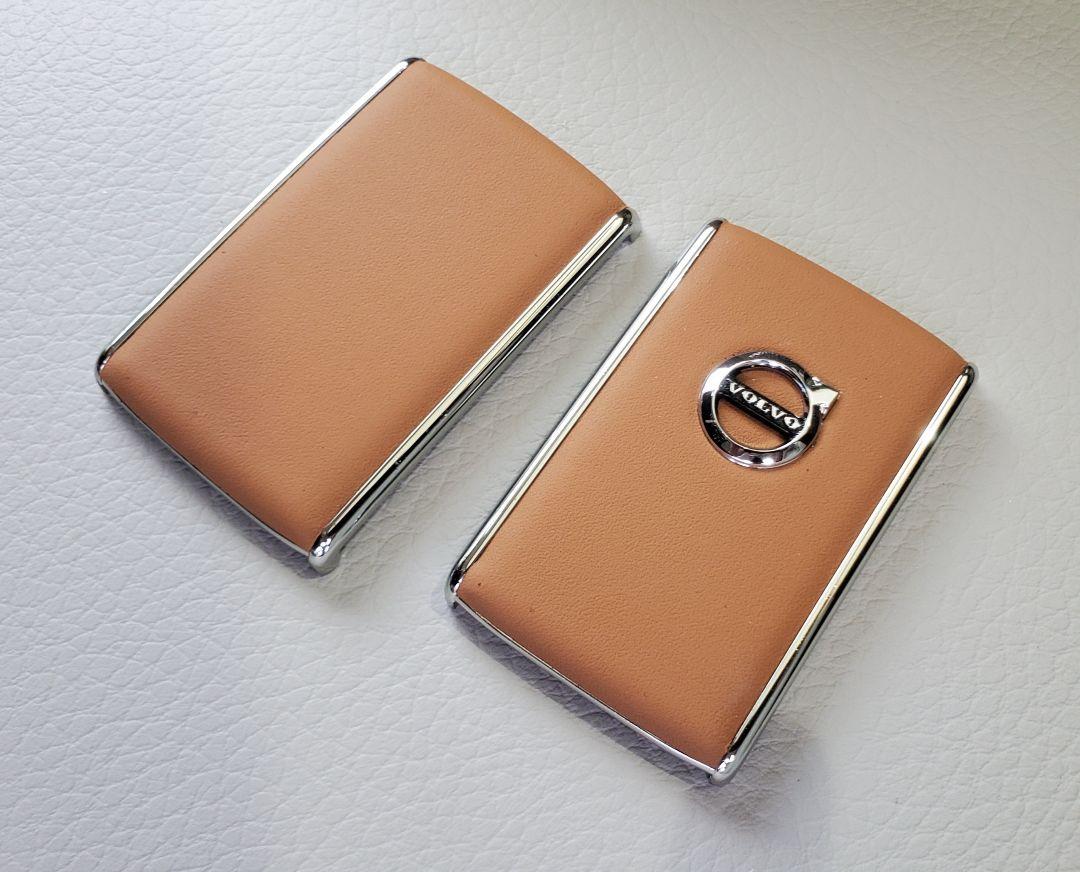 【新品】VOLVOキーフォブシェル 本革カバー ブラウン