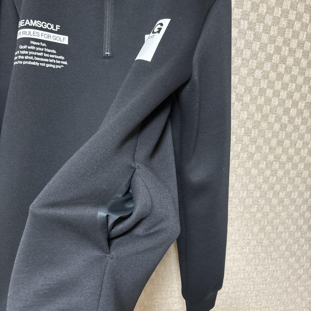 BEAMS GOLF ブラック ハーフジップジャケット L