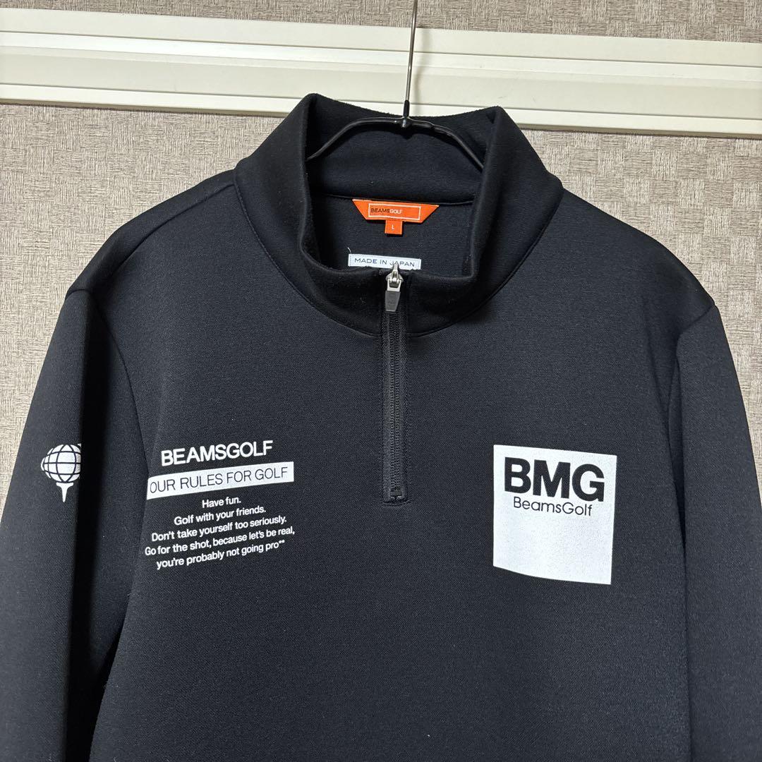 BEAMS GOLF ブラック ハーフジップジャケット L