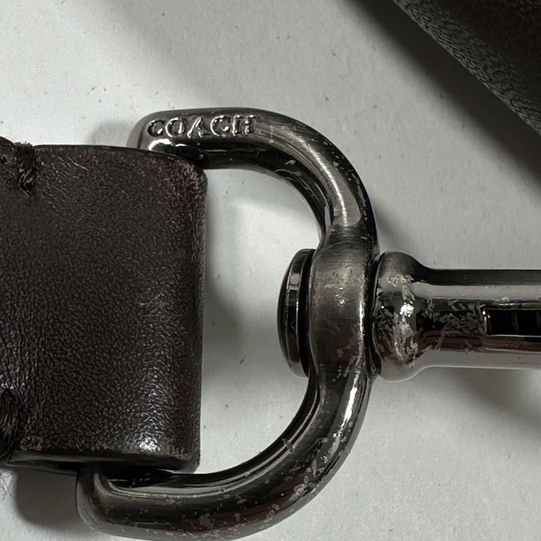 COACH コーチ　ブラウンレザーボディーバッグ　斜め掛けショルダーバッグ