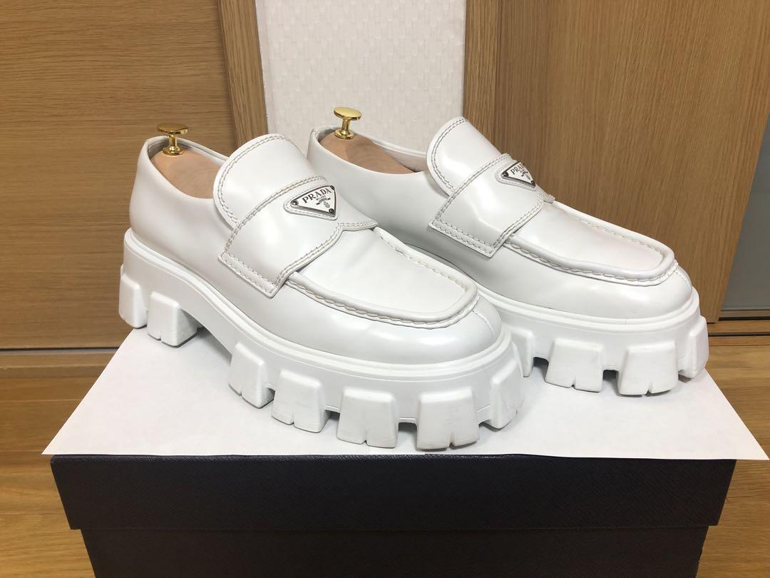 PRADA プラダ モノリス ローファー 2DE129 ホワイト 9