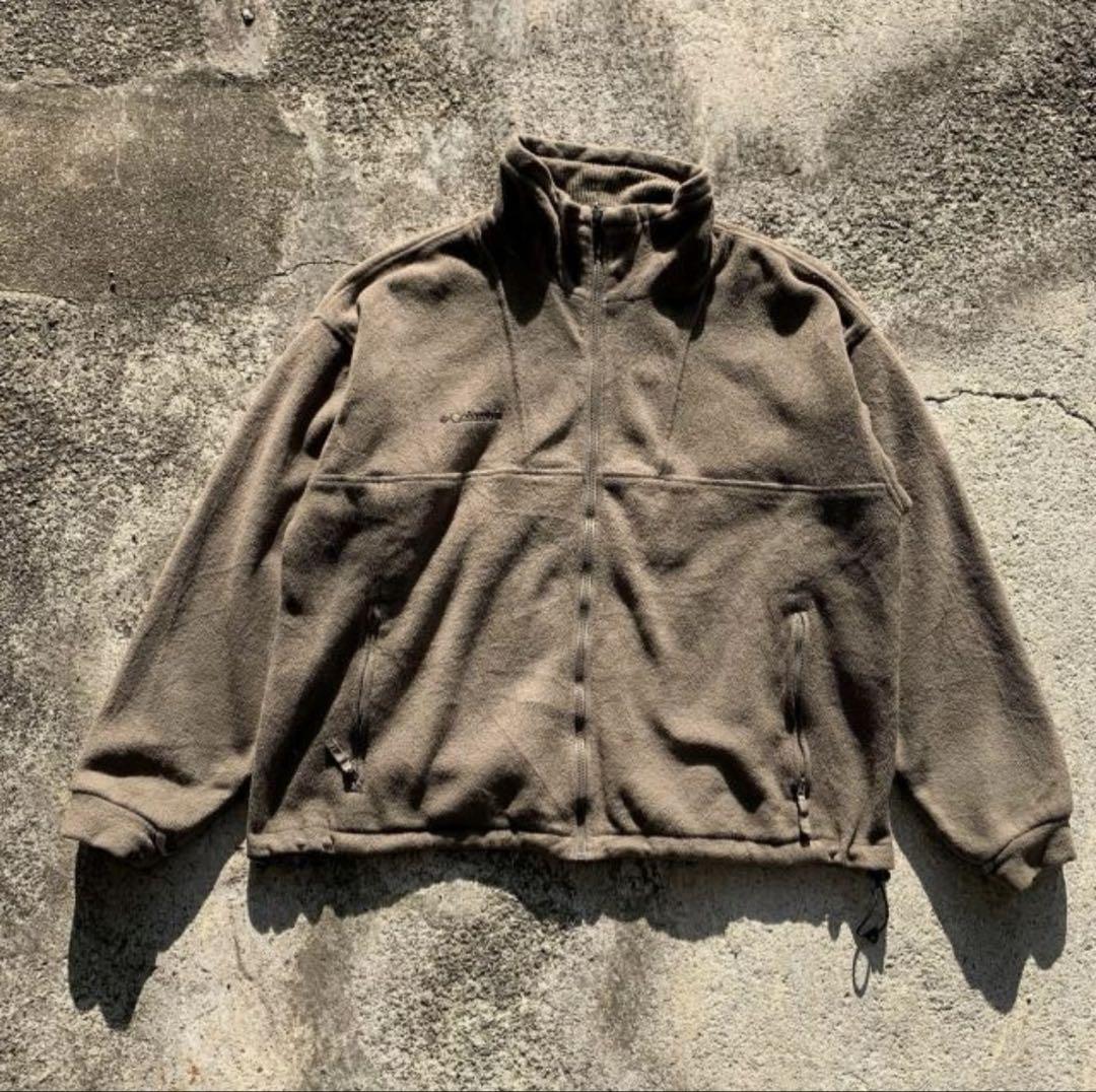 【XL】コロンビア フリースジャケット グレー ベージュ■ビンテージ古着 90s