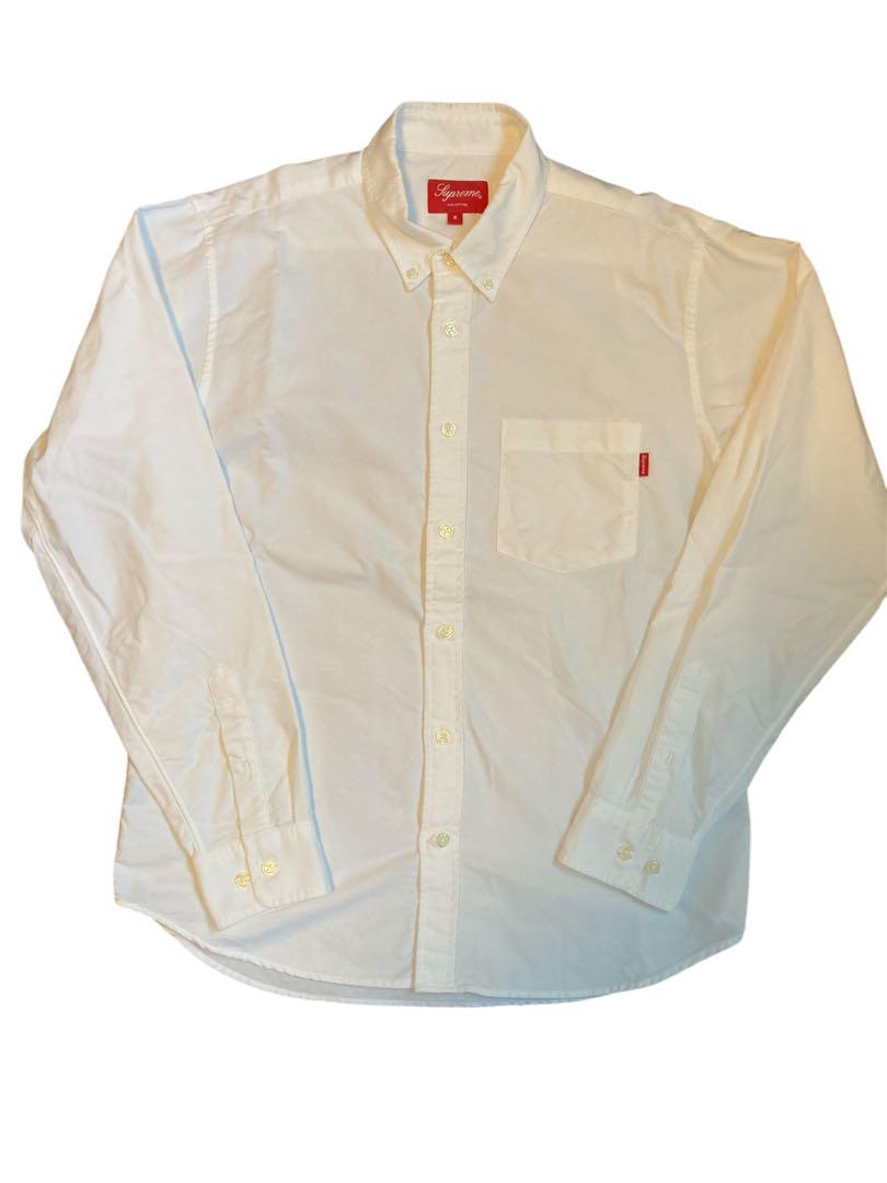一番の シュプリーム オックスフォード ボタンダウンシャツ 白 supreme トップス