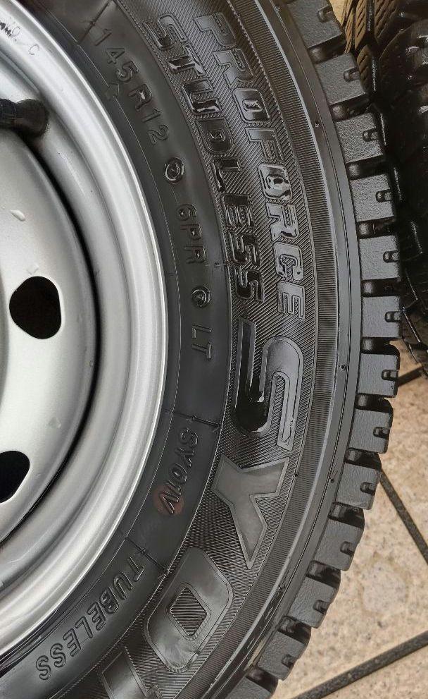 145R12 スタッドレス ホイールセット 4本 中古品 12インチ マルチ