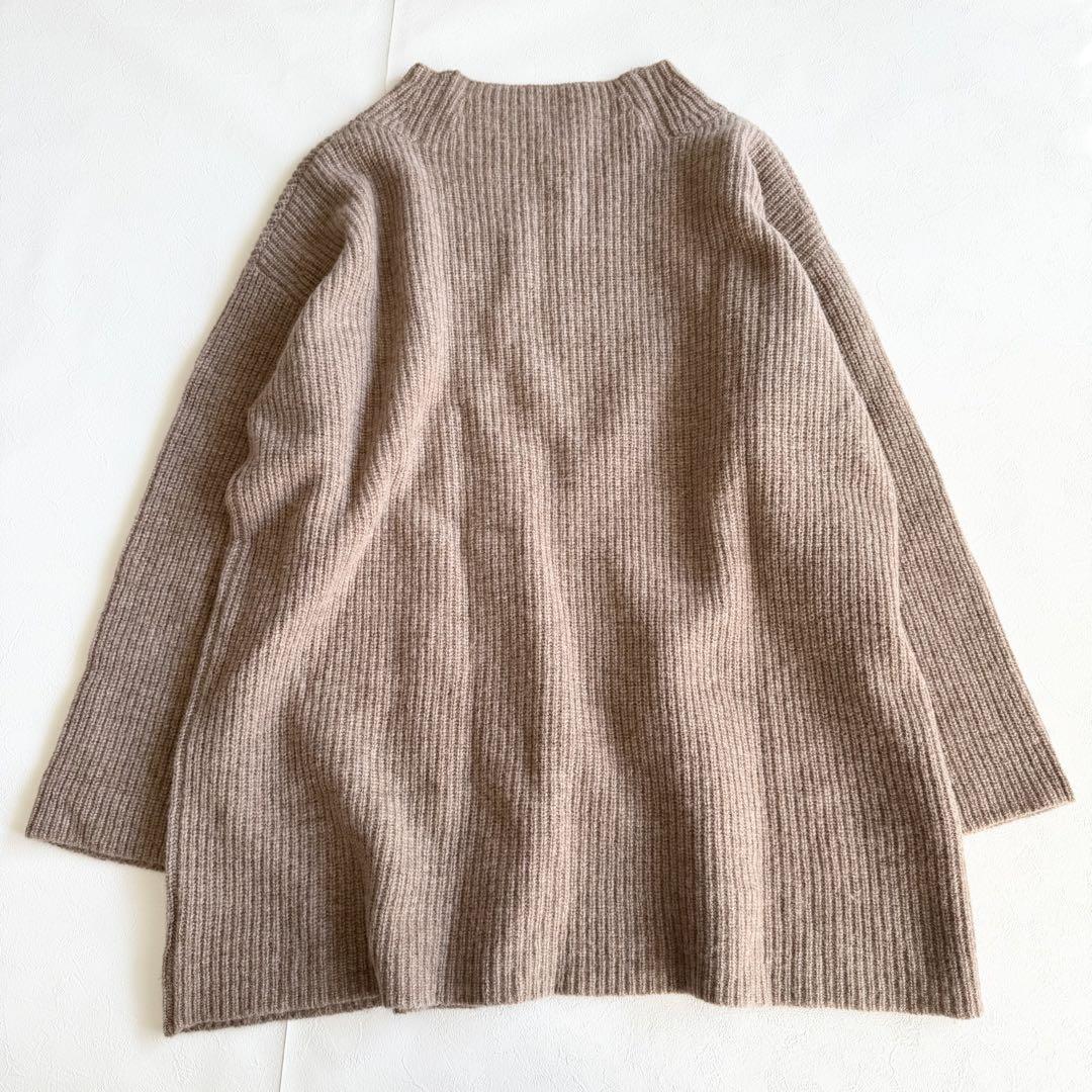 ミズイロインド ロングニット ウール モックネック