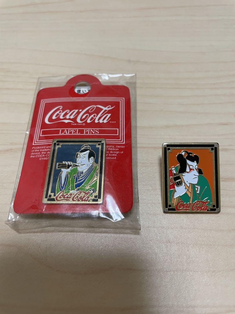 コカコーラ浮世絵デザイン ピンバッジ 2個セット