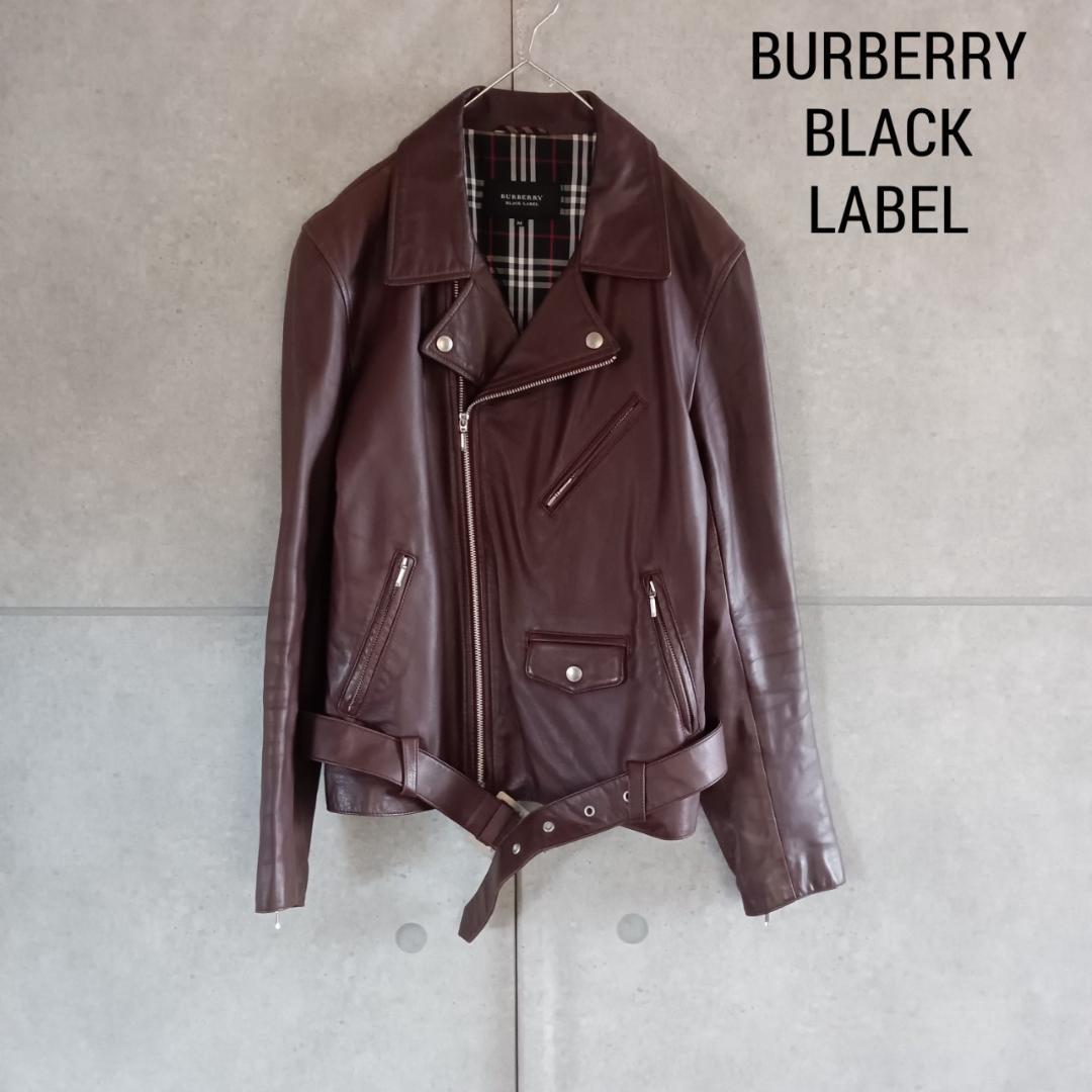 BURBERRY BLACK LABELライダースジケット 牛革 X2775