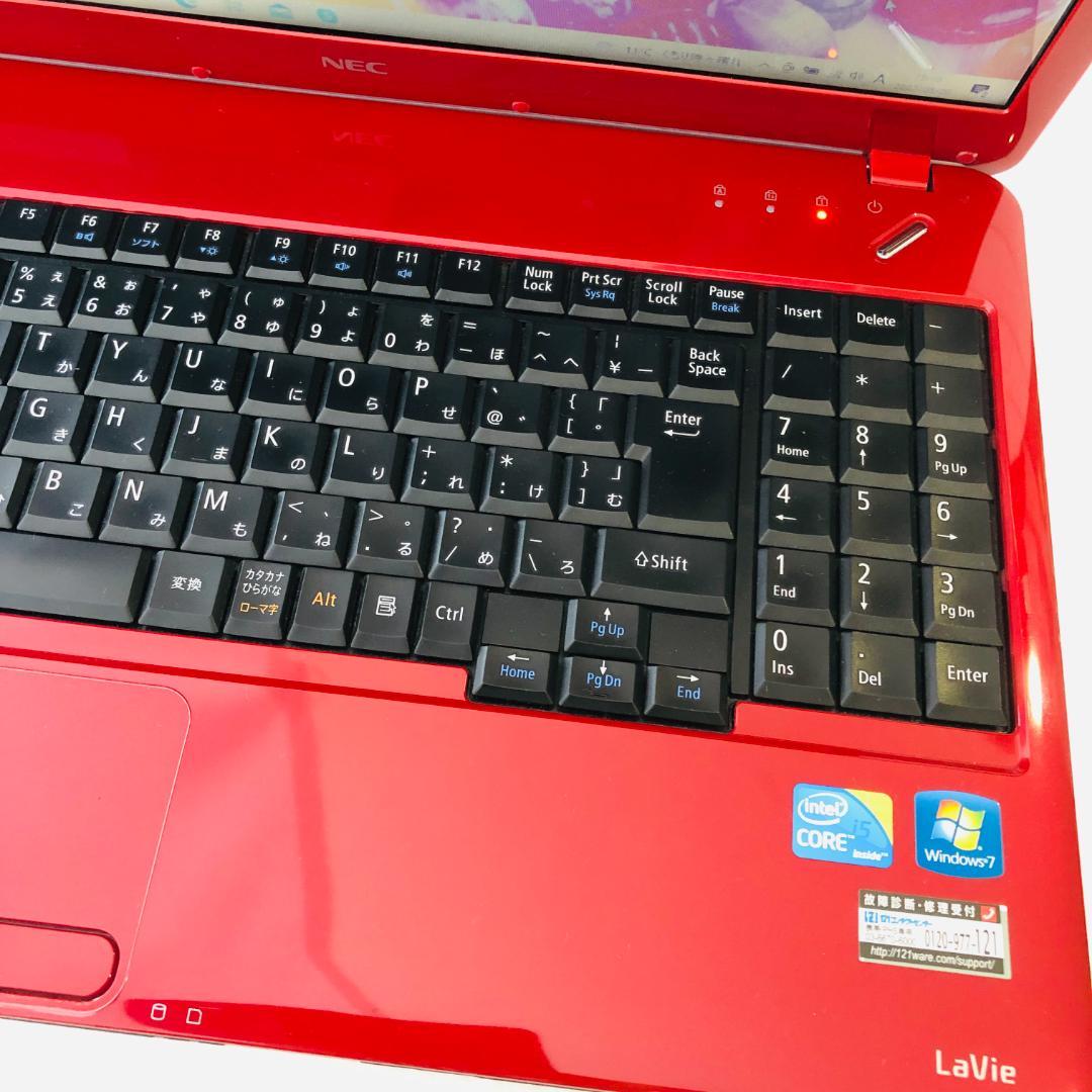 パソコンや↴ 可愛い赤✨爆速SSD✨高性能Corei5✨初心者に最適✨美品✨NECのノートPC oSlJb-m71715643084 すぐにアプ