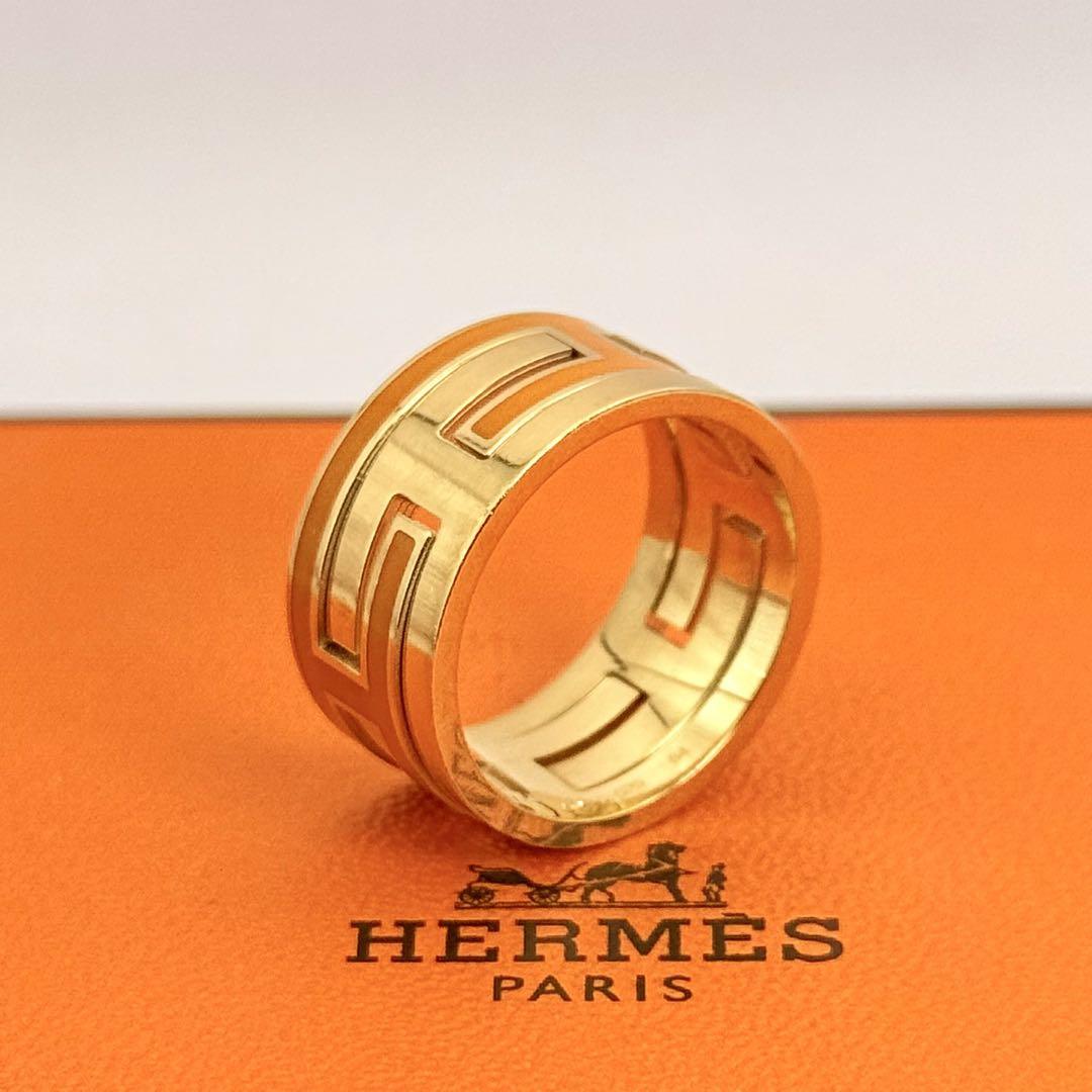 【新品磨き】HERMES | エルメス ムーブアッシュ リング 14号 ゴールド 新品磨き】HERMES | エルメス ムーブアッシュ リング 14号