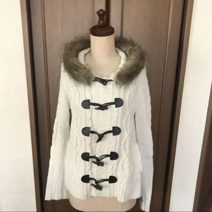 【今季美品】オリーブデオリーブ　2wayダッフルニット　アウター　S レディース