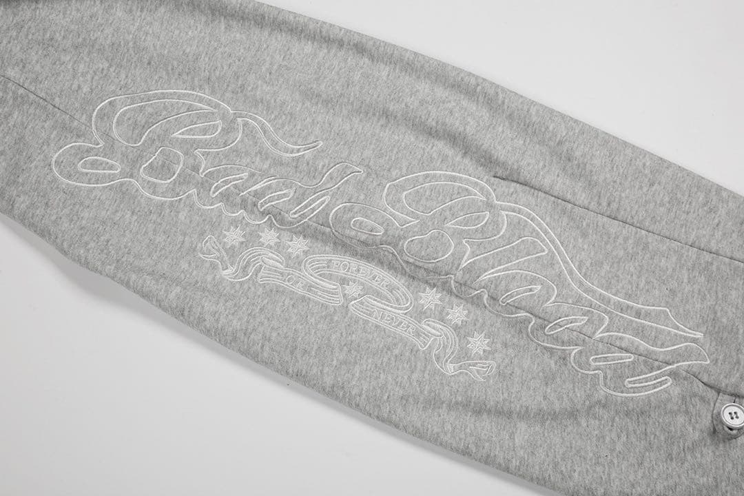 Badbloodグレー 刺繍ロゴ ジョガーパンツ Badbloodグレー 刺繍ロゴ ジョガーパンツ