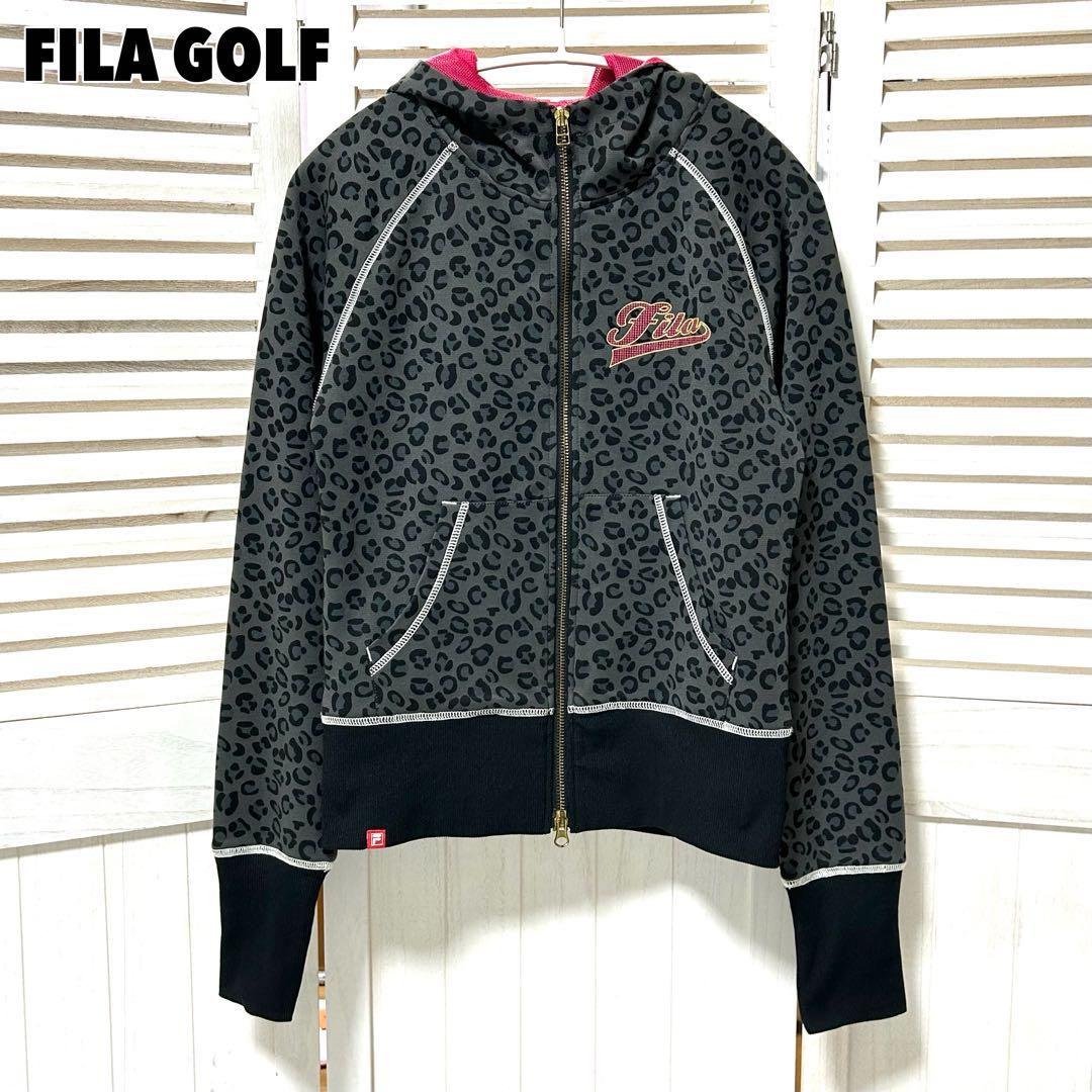 極美品 FILA GOLF フィラ ゴルフ レオパード ジップ ジャケット M