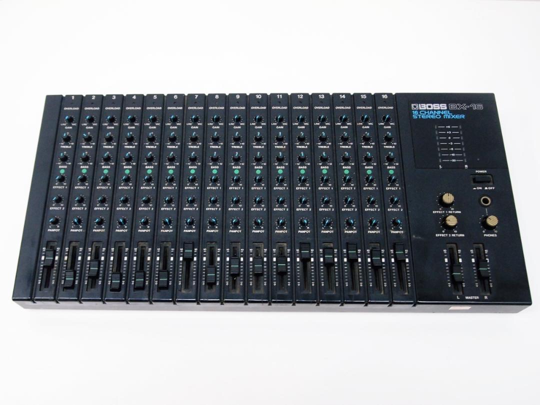 通電OK！BOSS BX-16 16CHANNEL STEREO MIXER