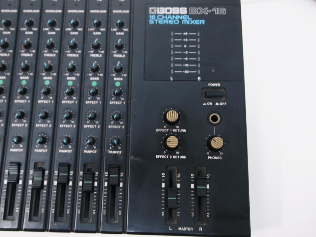 通電OK！BOSS BX-16 16CHANNEL STEREO MIXER