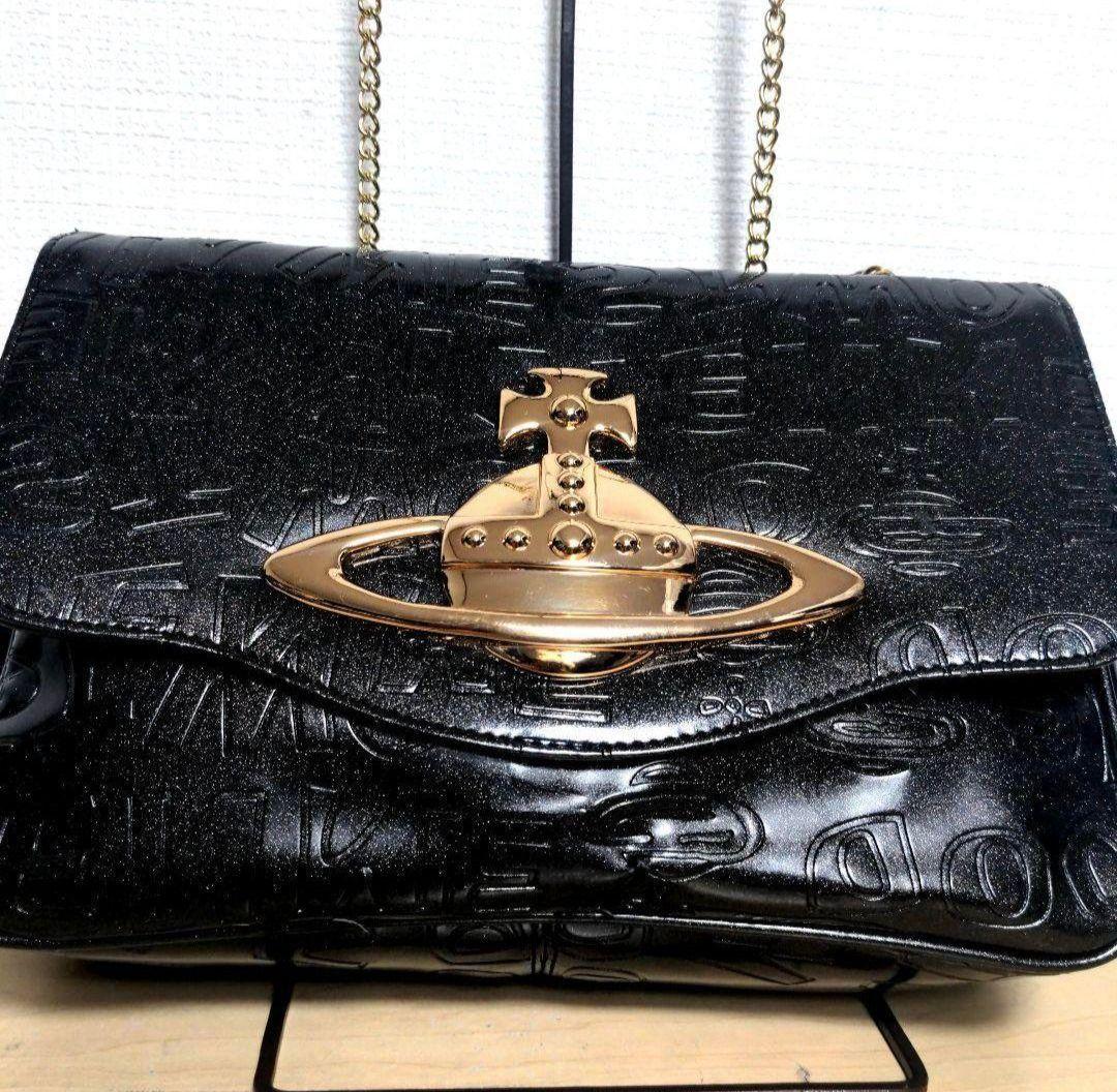 dc5 Vivienne Westwood ショルダーバッグ 黒 エナメルレザー