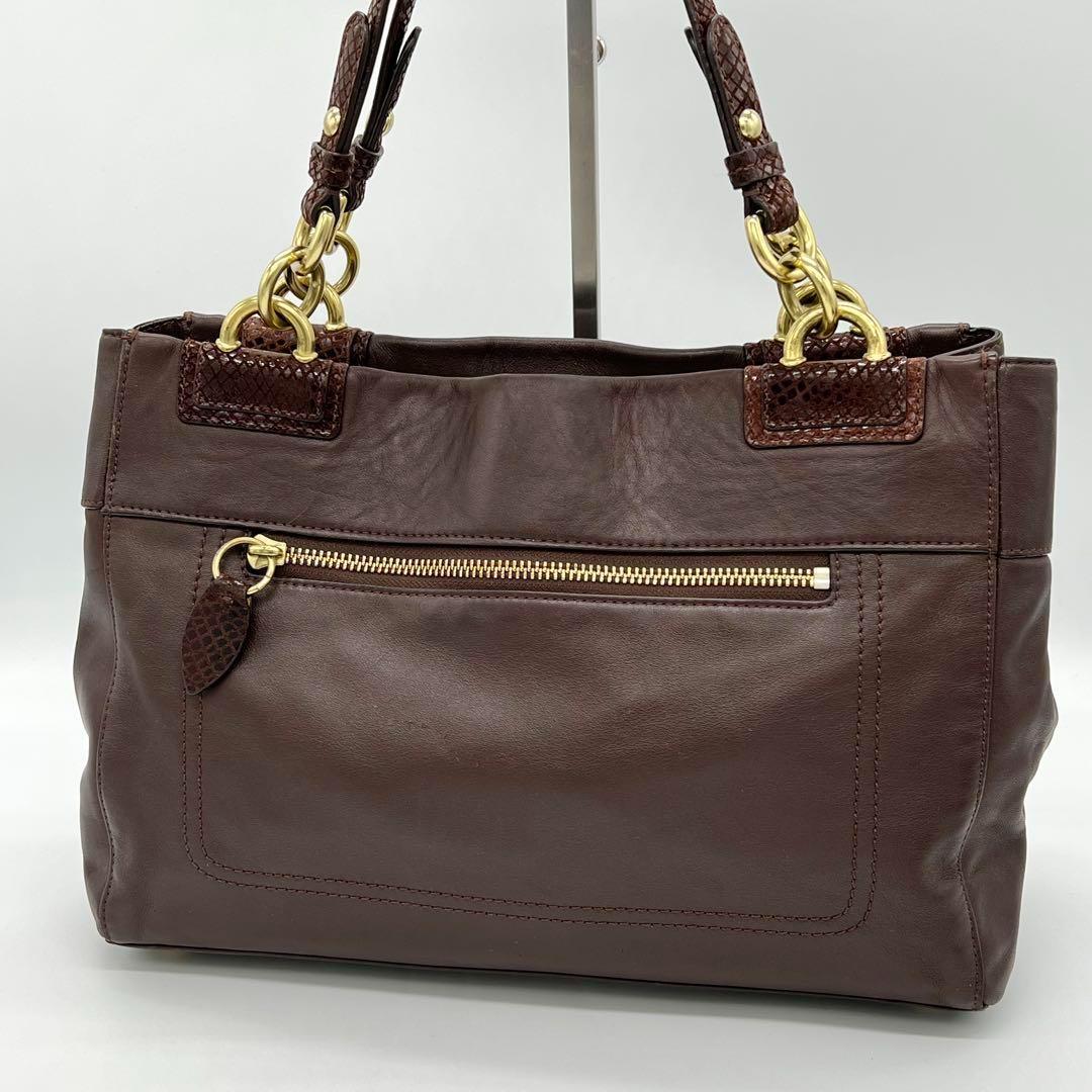 【良品】COACH ペネロピ ハンドバッグ ターンロック レザー ブラウン 良品】COACH ペネロピ ハンドバッグ ターンロック レザー