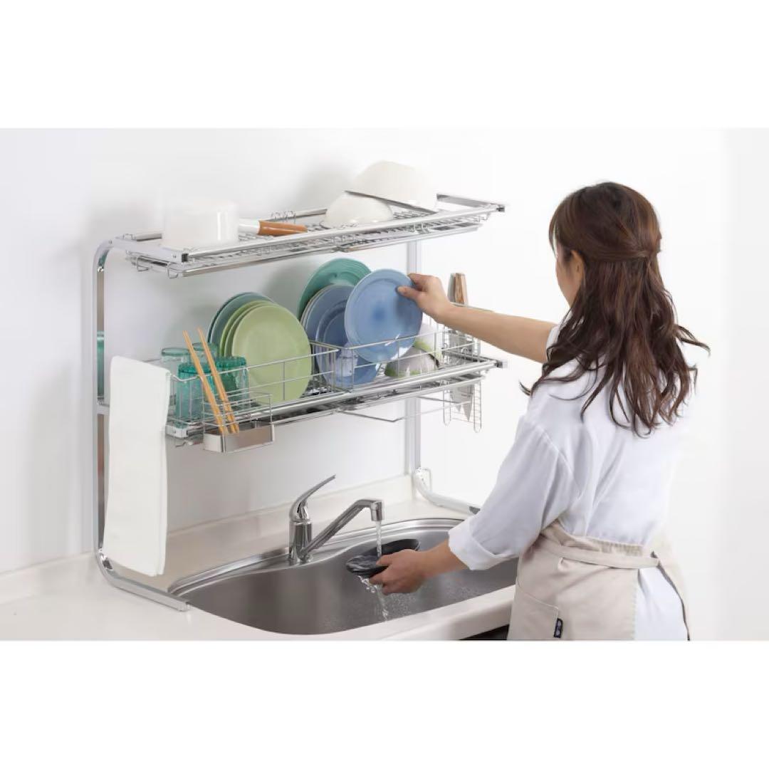 シンク上ステンレス製水切りかご