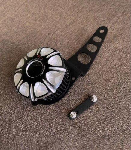MOTOBOX レブル 250 ダミー エアクリーナー フィルター 花型 黒銀
