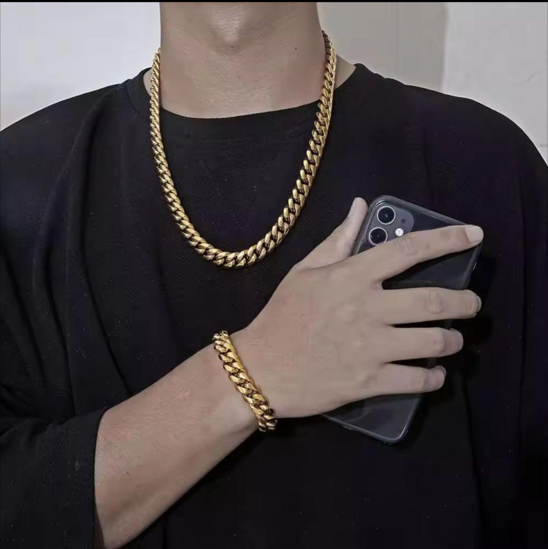 【21cm】【10mm】【18K刻印あり】【Miami Cuban】ブレスレット