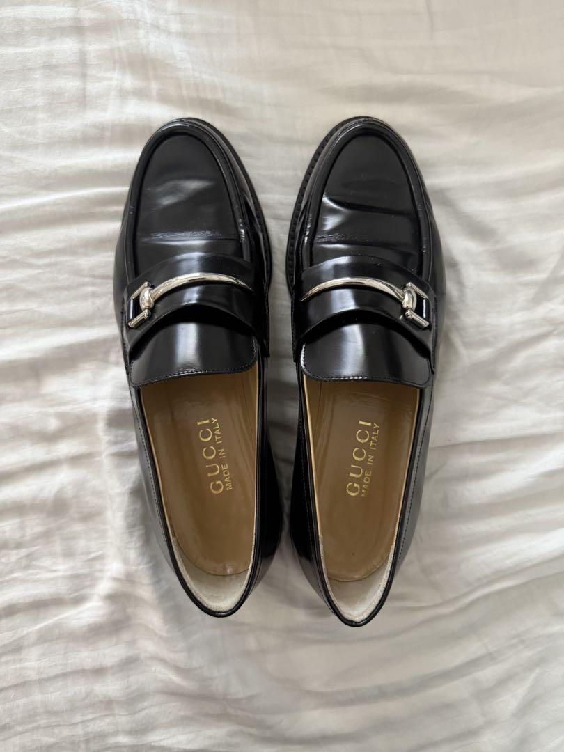美品 GUCCI ブラックレザー ローファー