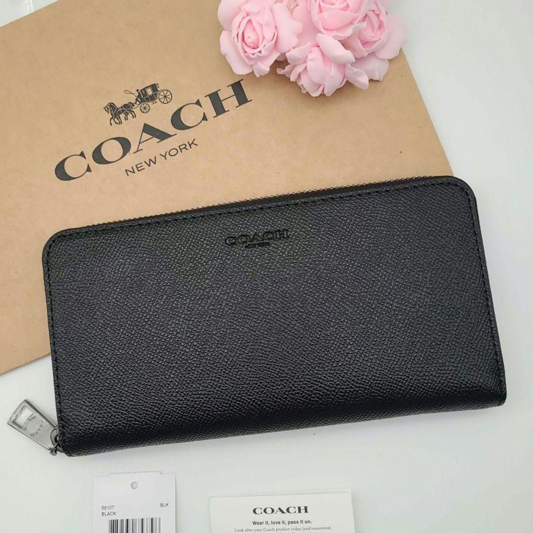 【新品・国内即発】COACH CAO17 B4HA 長財布 フラップ式 新品 COACH コーチ 長財布 ブラック 正規品 - メルカリ