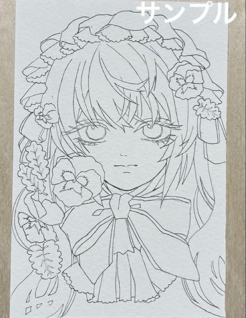 手描きイラスト オリジナル ハガキサイズ - メルカリ