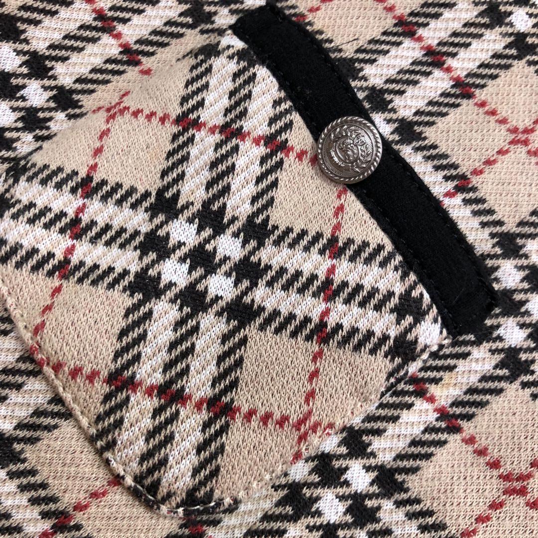 美品✨バーバリーロンドン　110 ワンピース 　シルバーボタン　ノバチェック