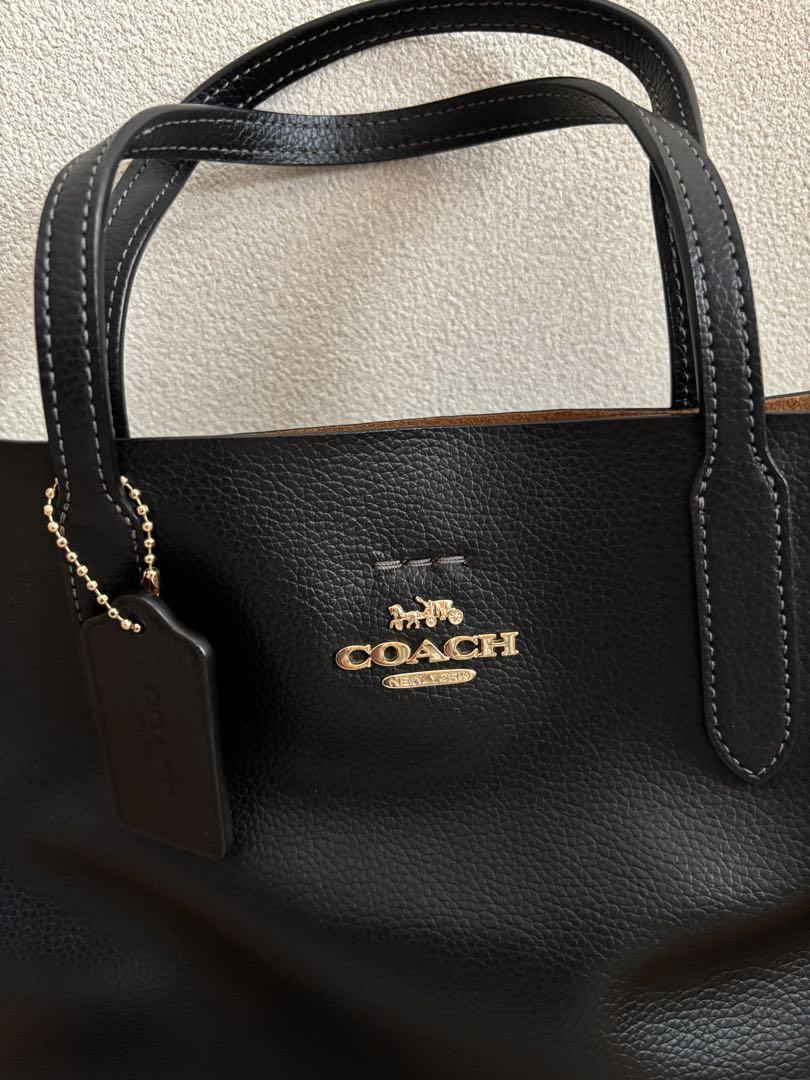 美品　コーチ　A4　大容量　トートバッグ　ショルダーバッグ　肩掛け　サフィアーノ COACH - COACH コーチ トートバッグ A4可能 肩掛け 大容量