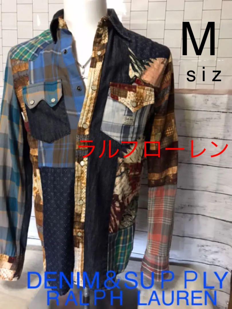 デニム&サプライ　ラルフローレン　パッチワークシャツ