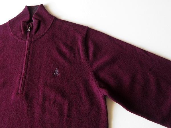 新品タグ付 Paul Stuart ウールカシミヤニットハーフジッププル