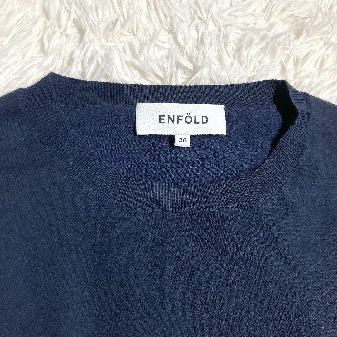 ENFOLD エンフォルド ニット マルチカラー 異素材ミックス 長袖 M