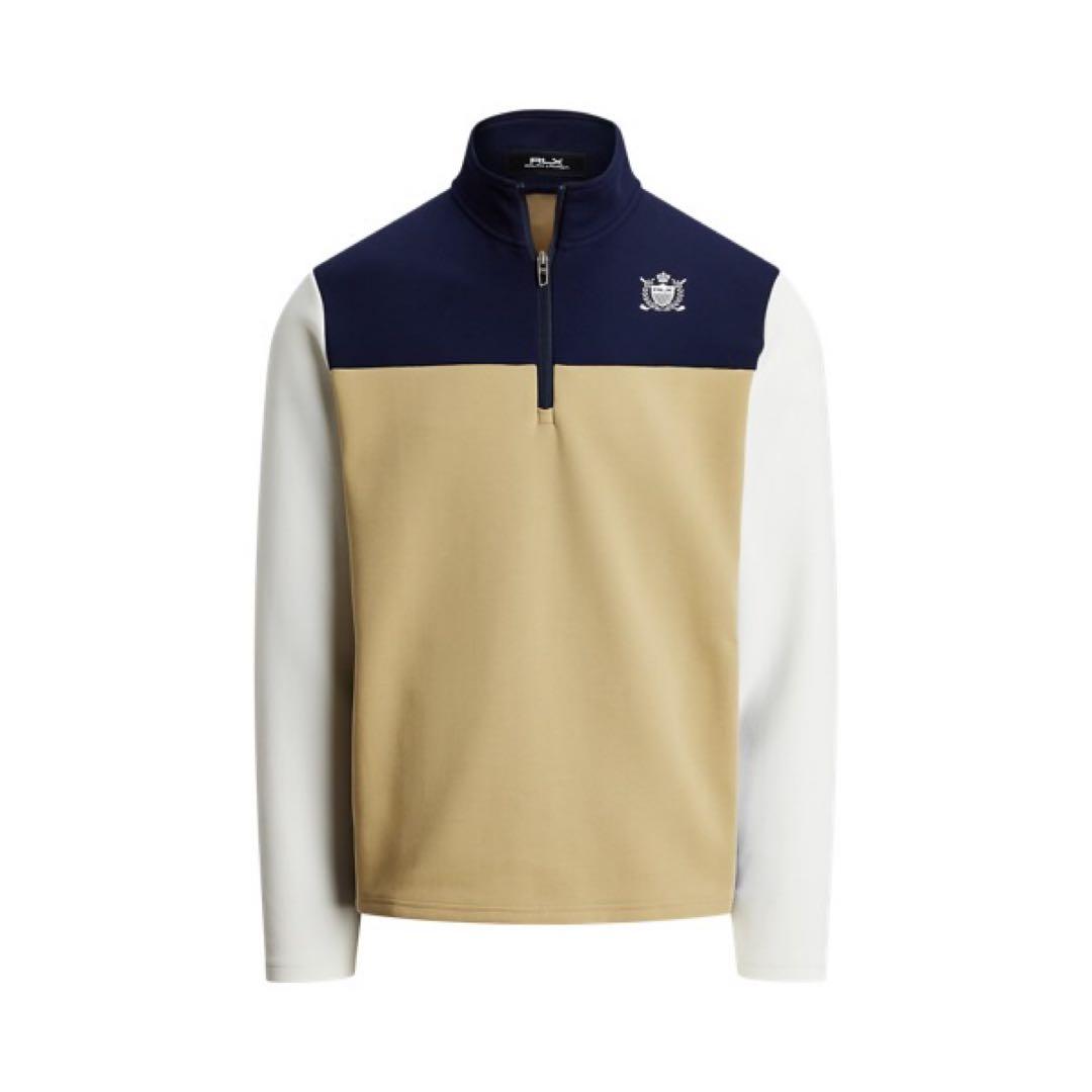 RLX ゴルフ ブロックダブルニット プルオーバー フルジップ ジャケット L RLX ゴルフ ブロックダブルニット プルオーバー フルジップ ジャケット L