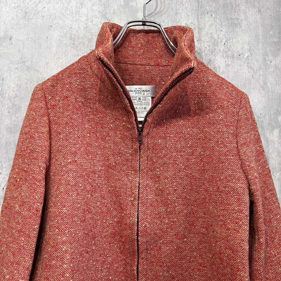 【美品】BALENCIAGA バレンシアガ ジップジャケット 36 オレンジ