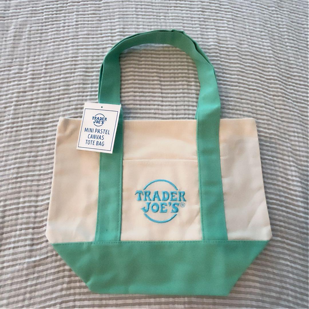 Trader Joe's Mini Pastel Canvas Tote Bags トレーダージョーズ