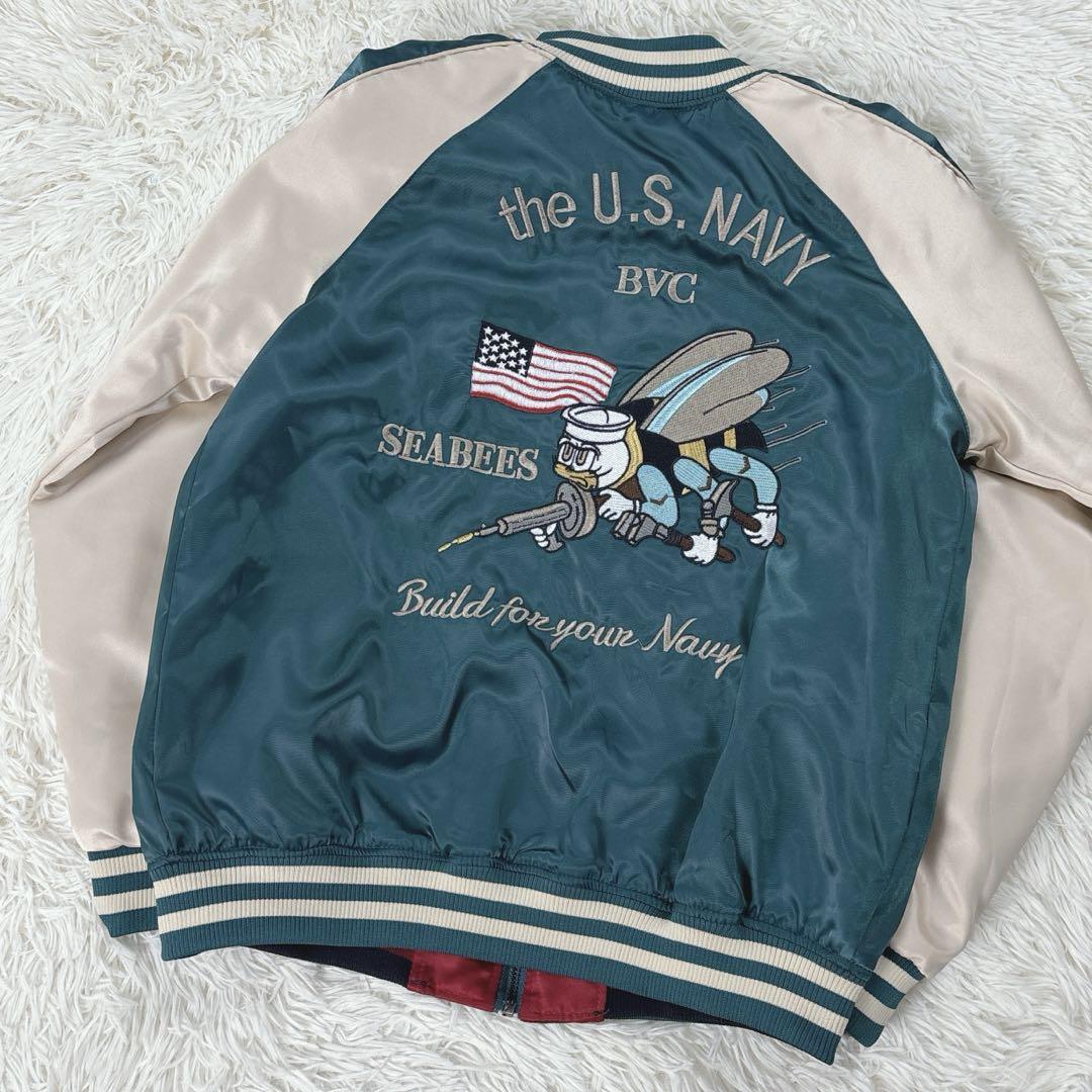 美品✨ US NAVYスカジャン リバーシブルNEIMAN BYサイズ M