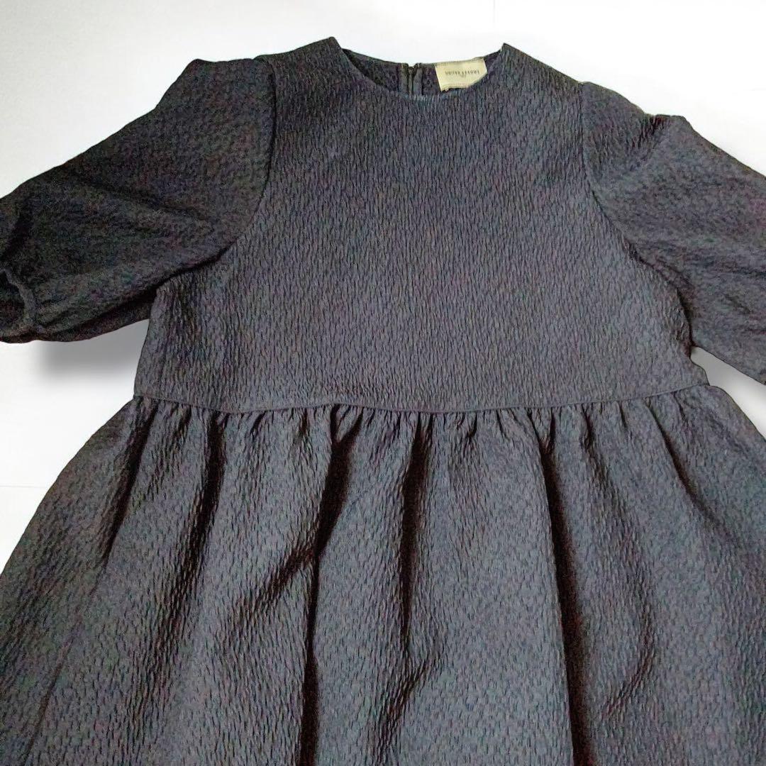 良品☆ユナイテッドアローズ AIRY ジャカード 5SL ペプラム