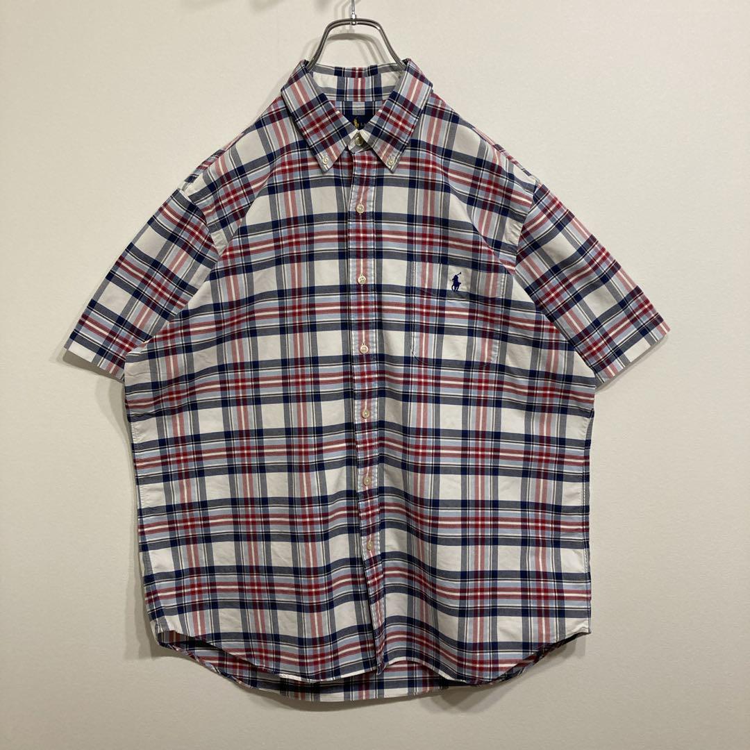 超人気❗️ラルフローレン　ワンポイントロゴシャツ L 90s刺繍古着希少レア半袖 超人気❗️ラルフローレン ワンポイントロゴシャツ XL 90s刺繍