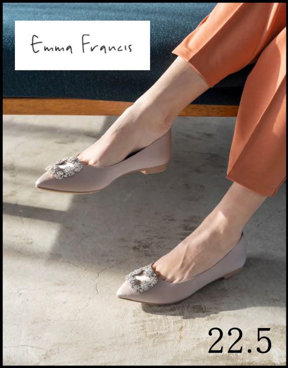 ⭐️Emma Francis⭐️ポインテッドトゥフラットビジューバックルパンプス⭐️