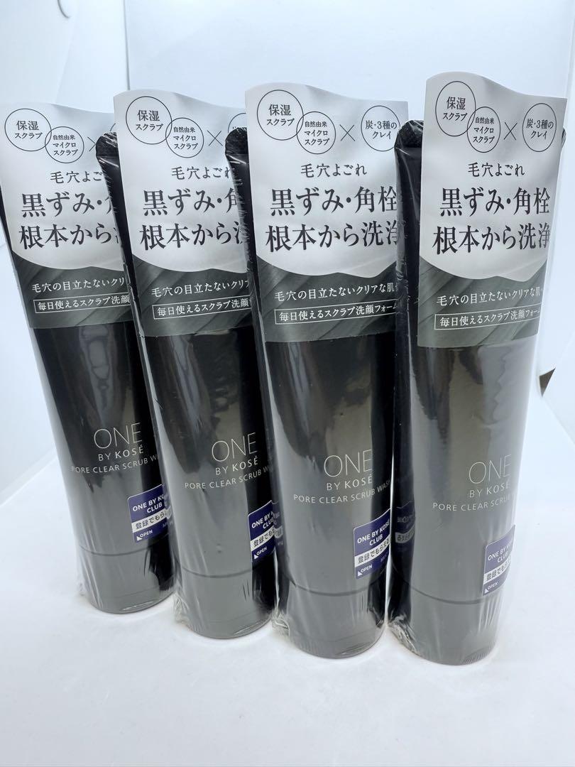 ONE BY KOSE ワンバイコーセー ポアクリアスクラブウォッシュ×4