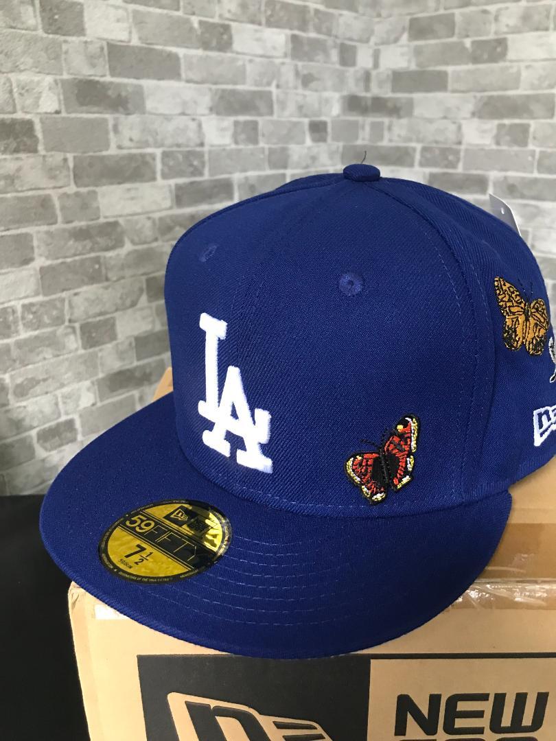 大谷翔平LAドジャース×NEWERA×FELTバタフライ刺繍キャップ1/2BL