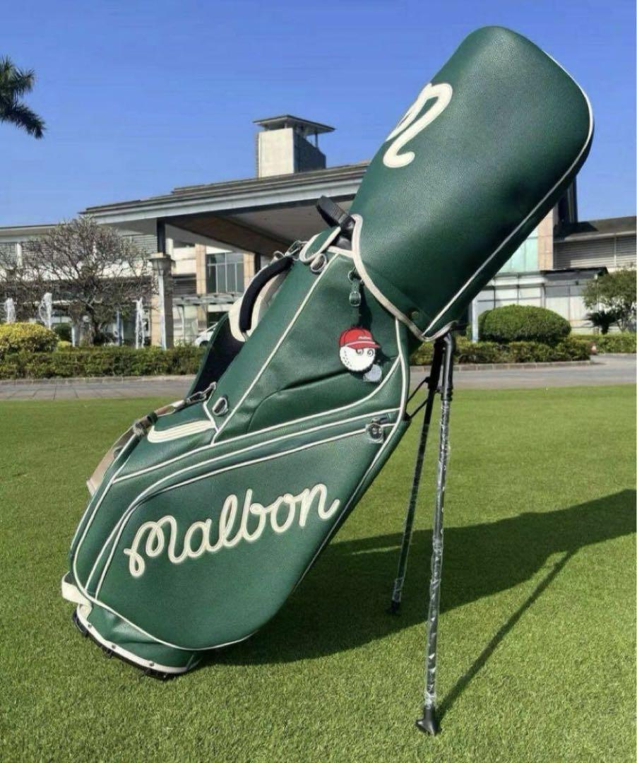 翌日出荷 マルボン ゴルフバッグ Malbon 緑色 キャディバッグ