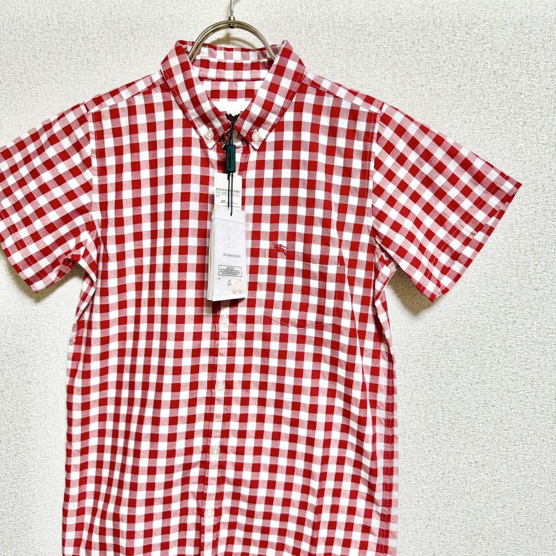未使用 キッズ BURBERRY 半袖シャツ BD ギンガムチェック 12Y