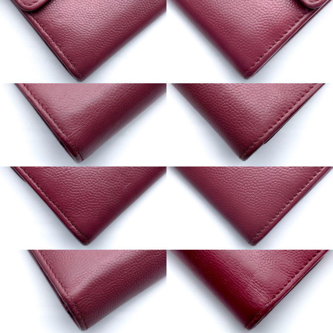 【美品✨レア✨Gカード付】シャネル セブルガ キャビア フラップ 長財布