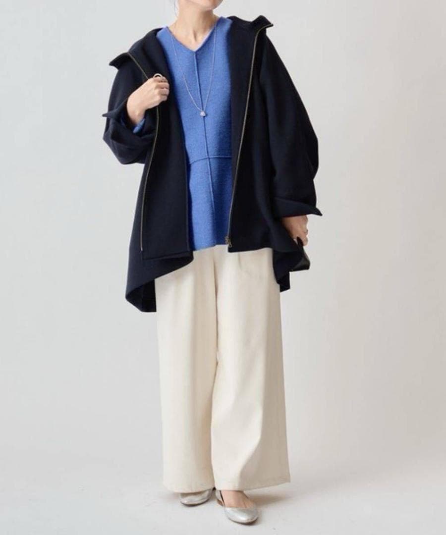 BEARDSLEY 裏起毛ウエストリブパンツ　アイボリー　ビアズリー　1 日本製