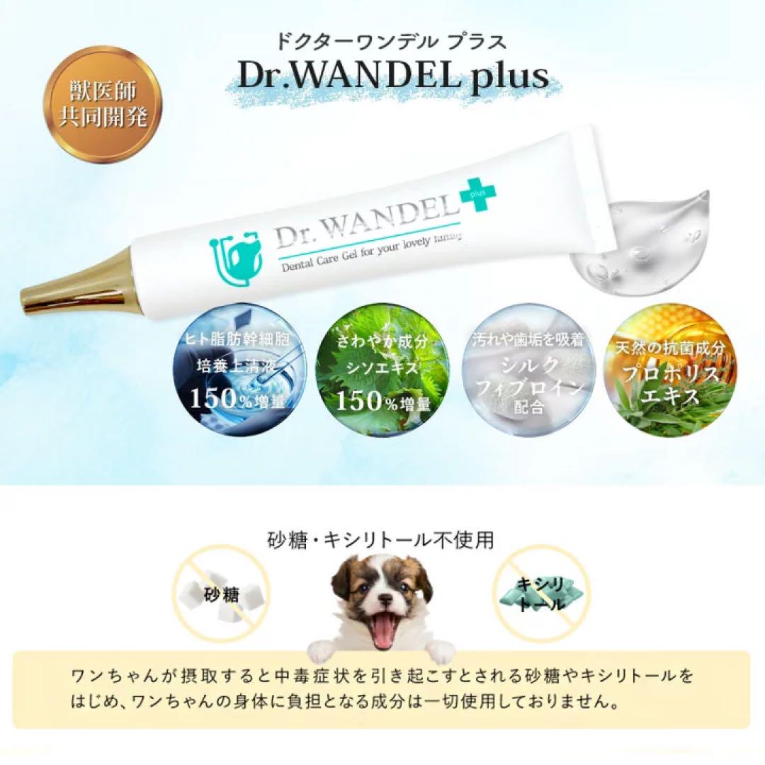 【新品】ドクターワンデル プラス Dr.WANDEL　2本セット　犬用 公式サイト】しっぽラボ l Dr.WANDELは「歯垢を絡め落とし歯石を