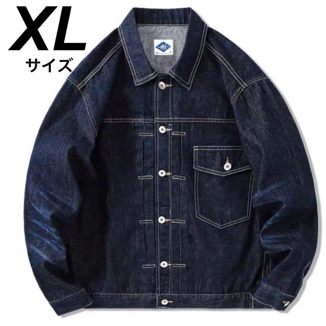 ダークデニム ボタン付きジャケット デニムジャケット ダークデニム ボタン付き ジャケット XL G