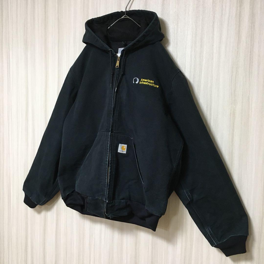 NEW新品 大人気 カーハート USA製 アクティブパーカー ダックジャケット 黒 M 2aDo7-m71779700853 SALE送料無料