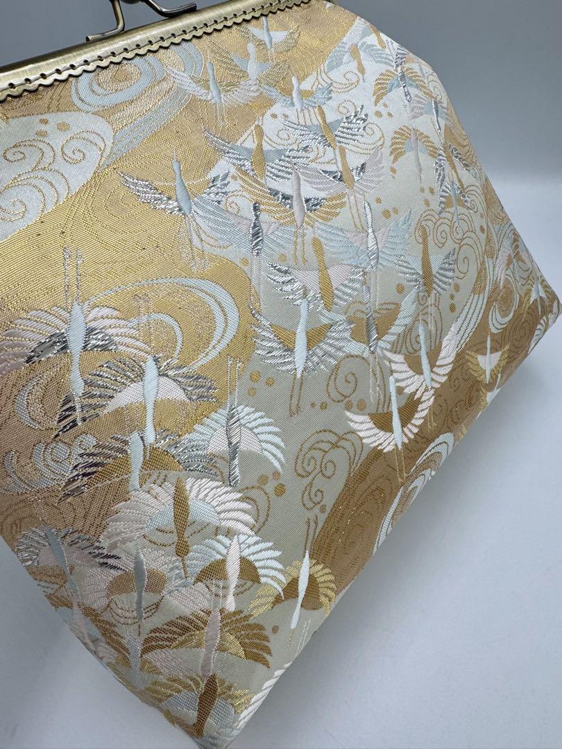 和柄　金襴 金糸 ラメ糸【ハンドメイド】ハンド バッグ #B226